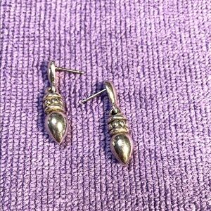 RETIRED Rare James Avery Beaded Band Drop Earrings.